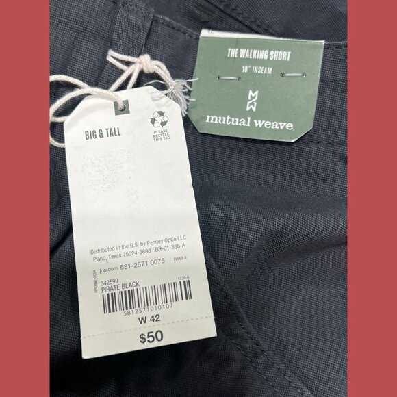 Mutual Weave - Men's 10" Inseam Canvas Walking Shorts - Pirate Black - 42 - Picture 11 of 15